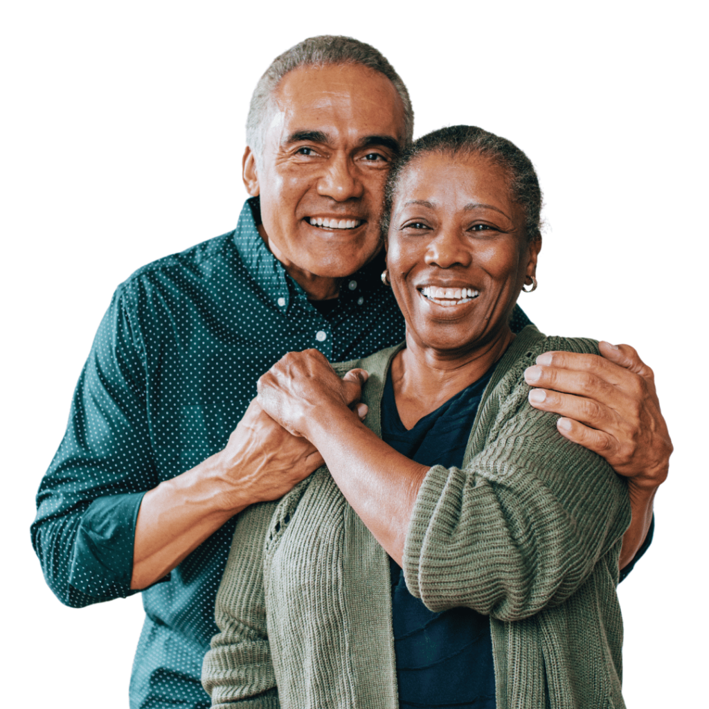 couple holding hands together, they appear to be happy