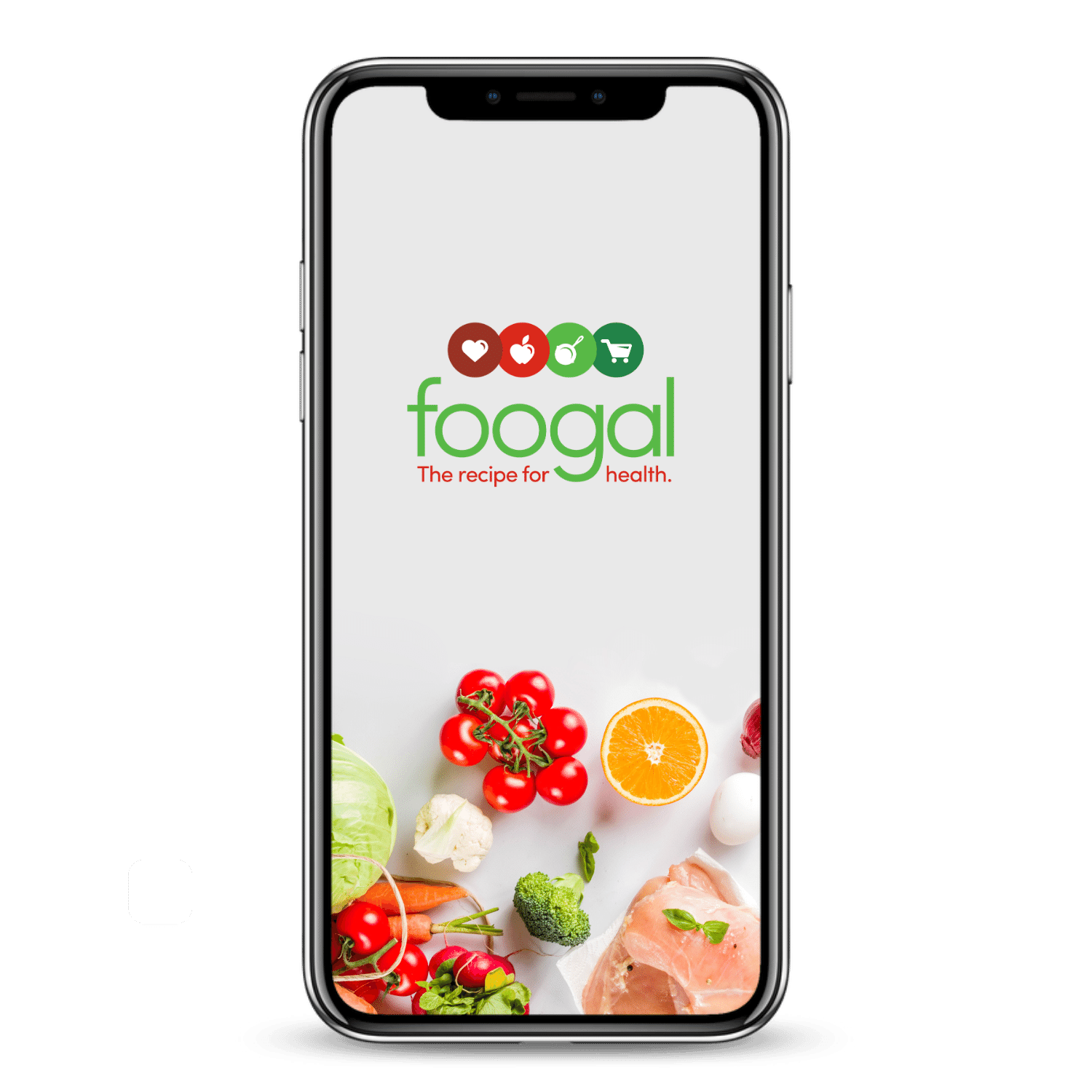 image of the foogal app logo on a smartphone